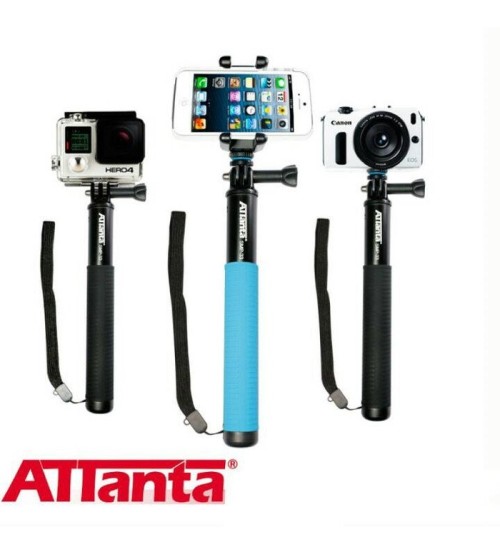 Attanta SMP-33 Selfie Stick Mini Monopod Black for Action Camera & Smartphone